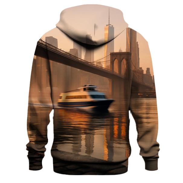 Dawn Reflections On The East River printed hoodies