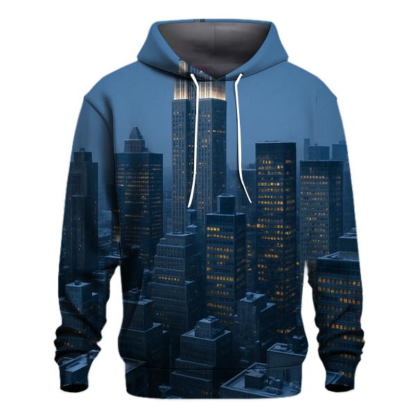 Winter Twilight Above Midtown graphic hoodies