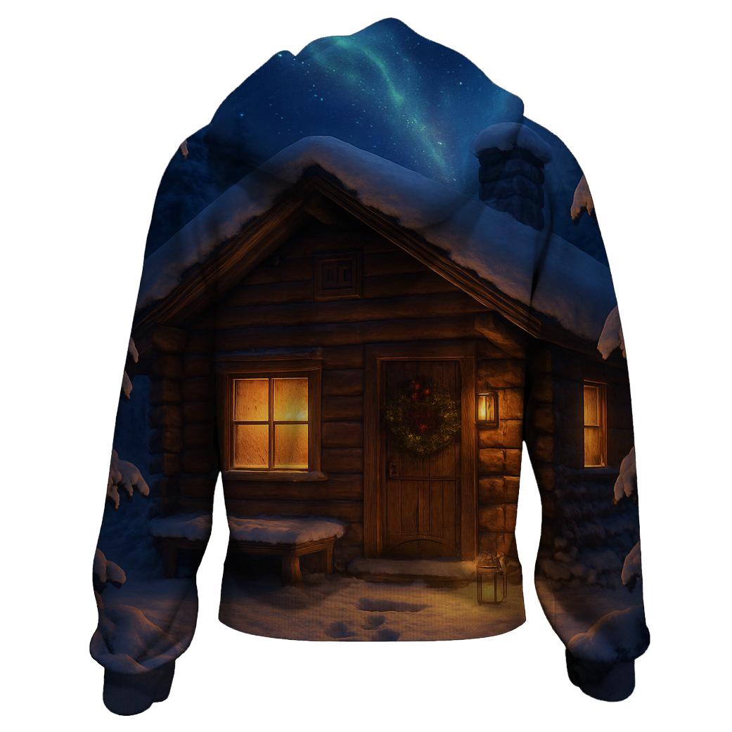 Starlit Cabin Christmas Eve pullover hoodies
