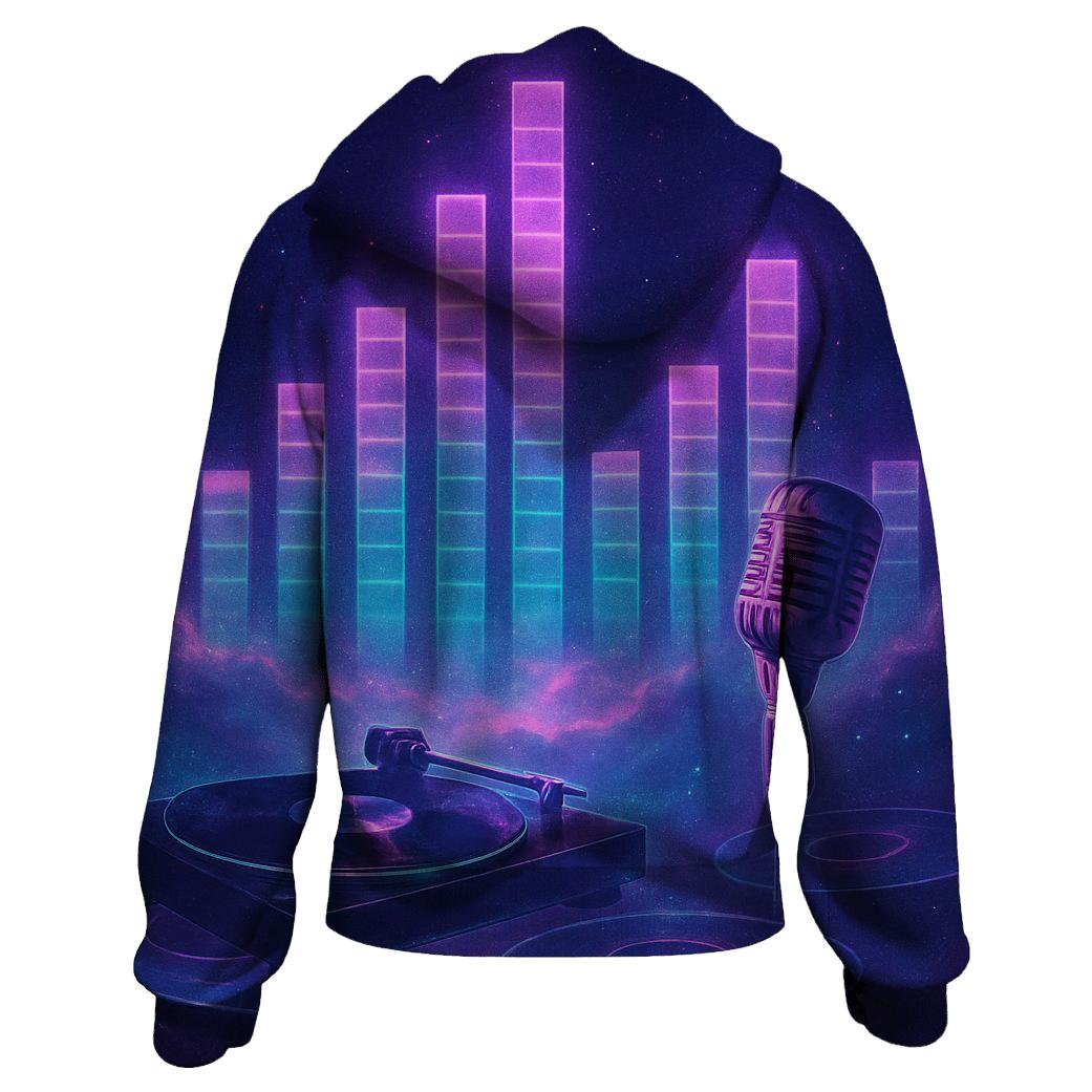 Neon Equalizer Nebula pullover hoodies