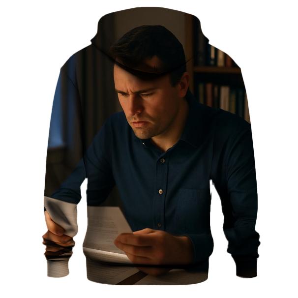Quiet Reflection In Home Office graphic hoodies