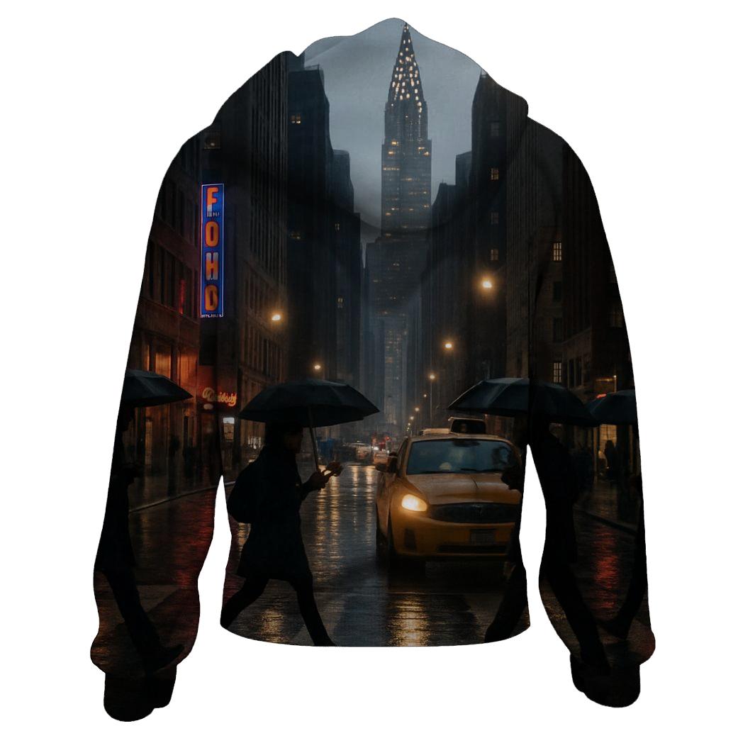 Rain Slick Midtown Reflection embroidered hoodies