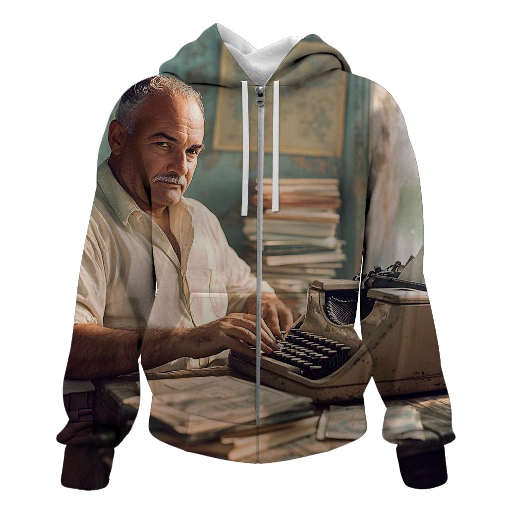 Writer At Havana Desk embroidered hoodies