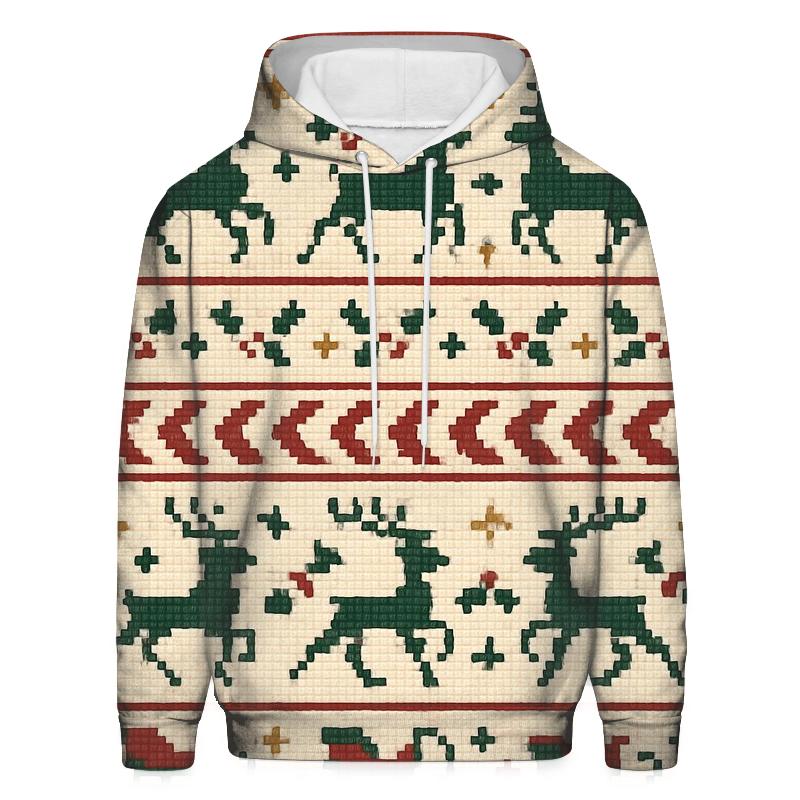 Retro Reindeer Ribbon Parade Design custom hoodies