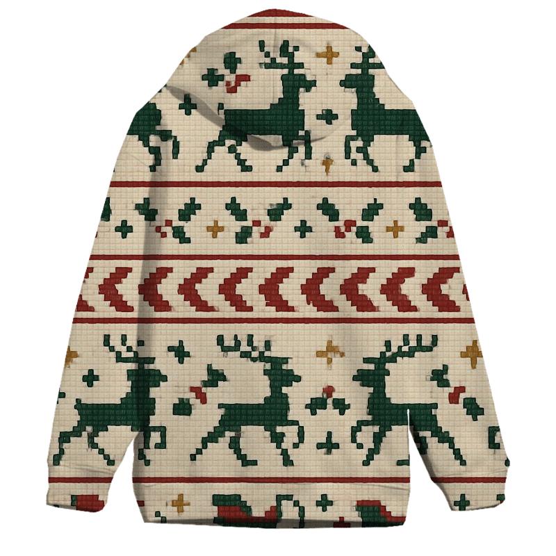 Retro Reindeer Ribbon Parade Design custom hoodies