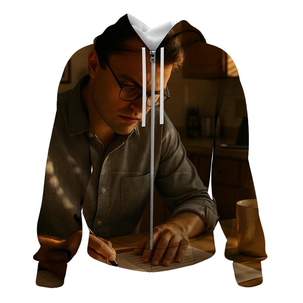 Morning Study At The Kitchen Table hoodies fashion