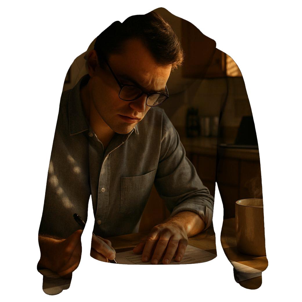 Morning Study At The Kitchen Table hoodies fashion