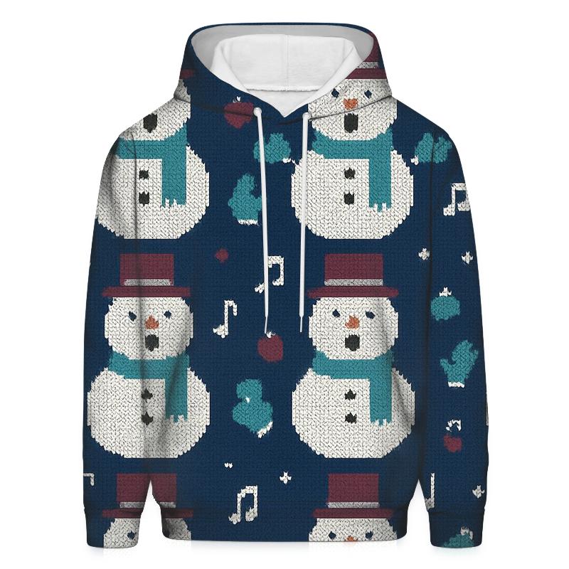 Pixel Snowman Carol Choir Design hoodie trends
