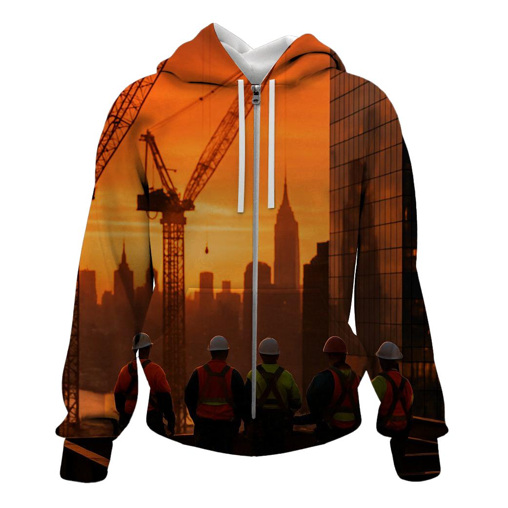 Sunset Construction Ballet Hudson Yards heavyweight hoodies