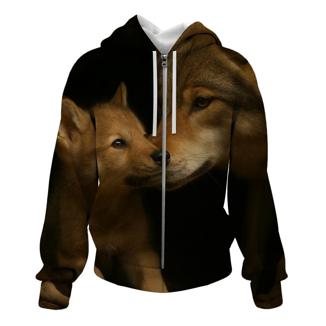 Denside Pup Lesson zip-up hoodies