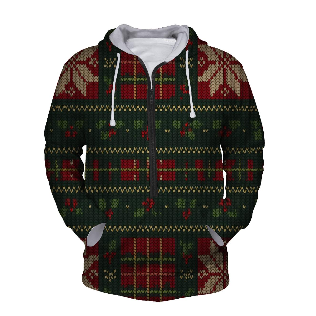 Tinsel Tartan Snowband Design printed hoodies