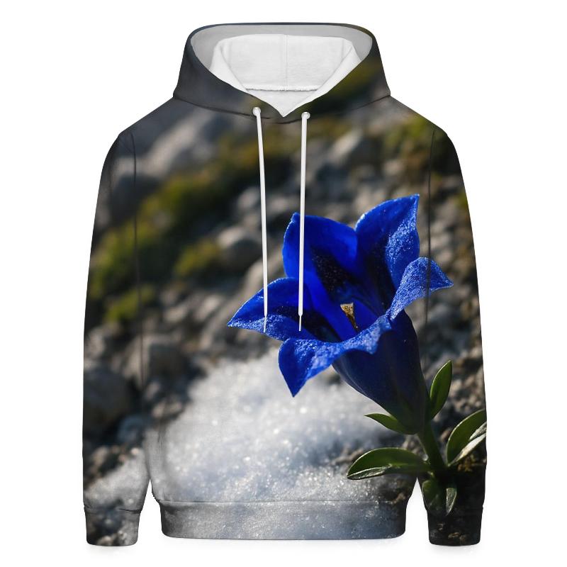 Alpine Gentian After Snowmelt premium hoodies