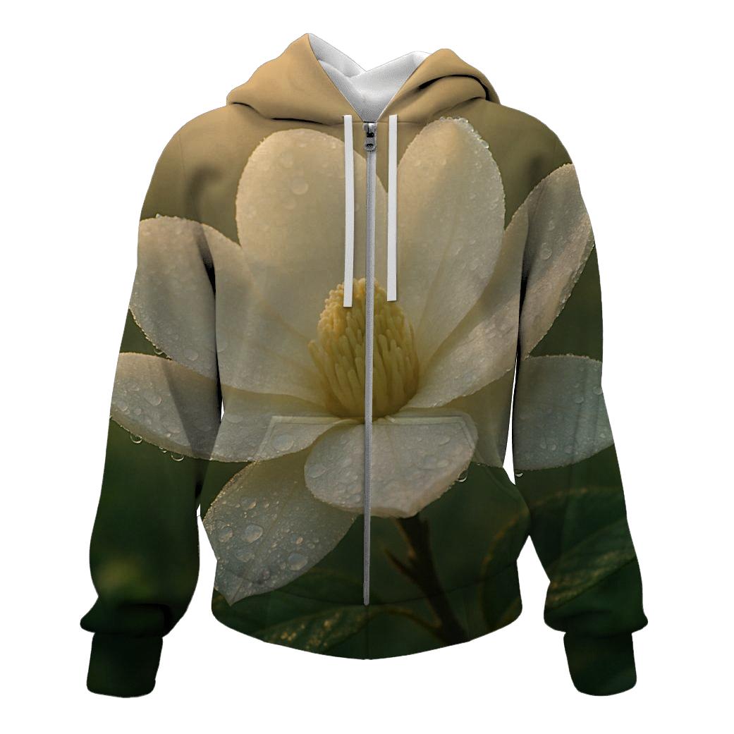 Dew Kissed Magnolia Blossom At Dawn pullover hoodies