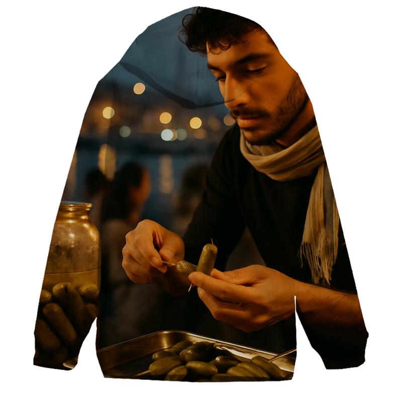 Night Skewers Cornichon Street Snack lightweight hoodies