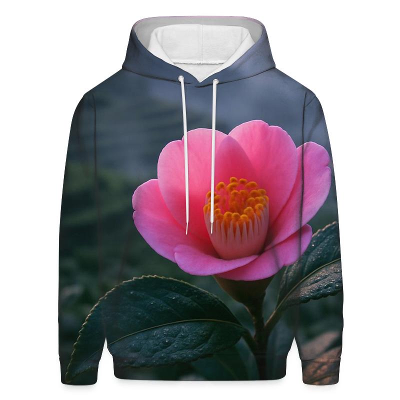 Tea Garden Camellia Dew Portrait hoodie styles