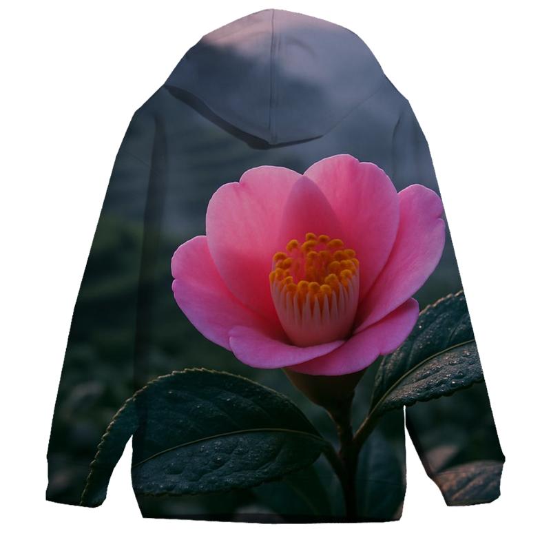 Tea Garden Camellia Dew Portrait hoodie styles