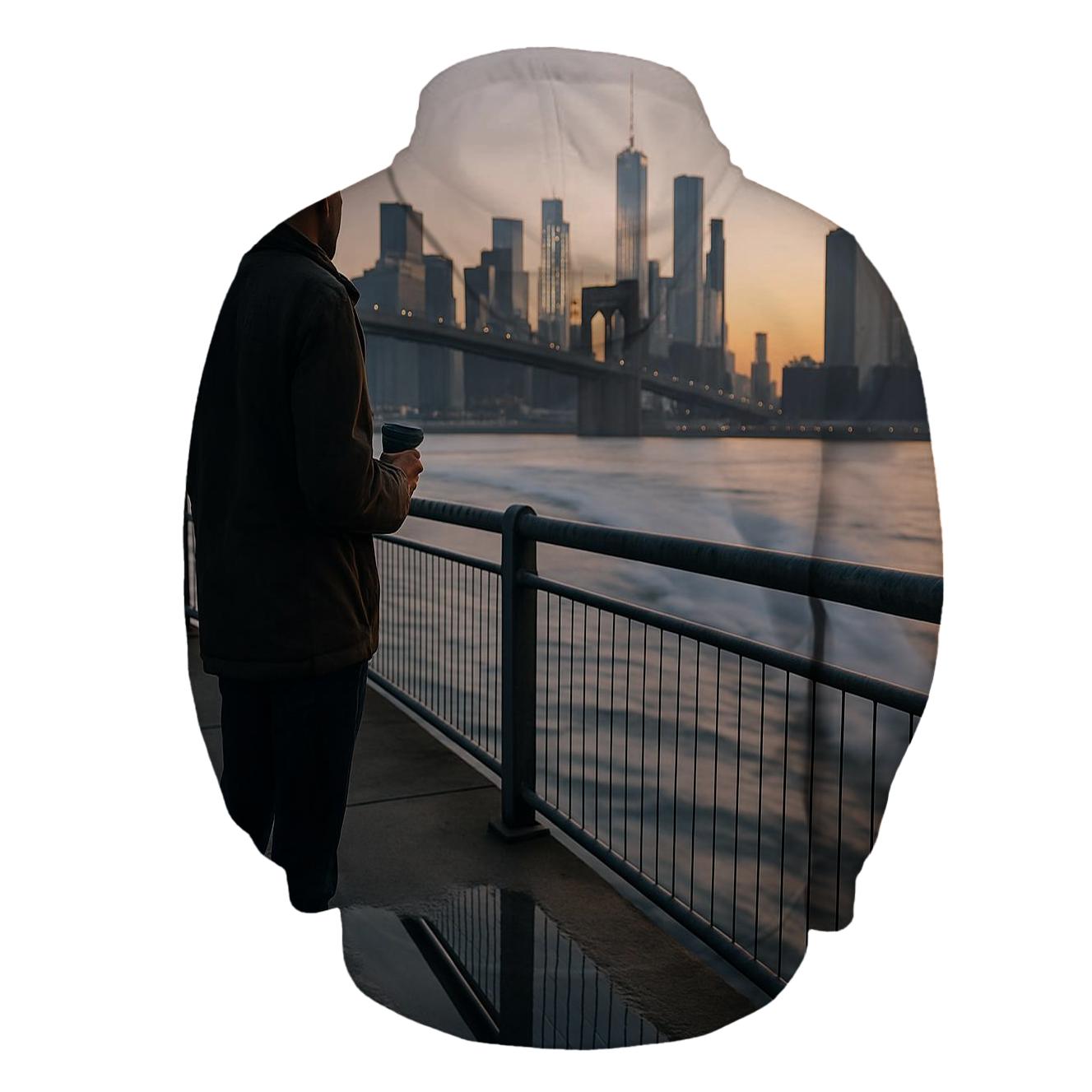 Dawn Reflection On East River custom hoodies