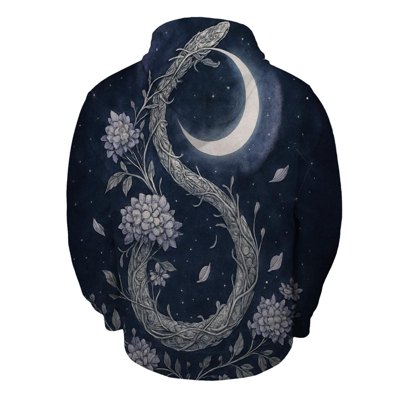 Lunar Garden Ouroboros zip-up hoodies