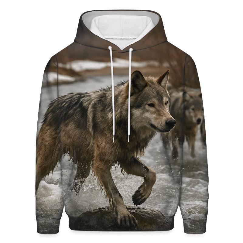 River Crossing In High Spring Melt pullover hoodies