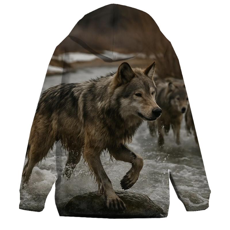 River Crossing In High Spring Melt pullover hoodies