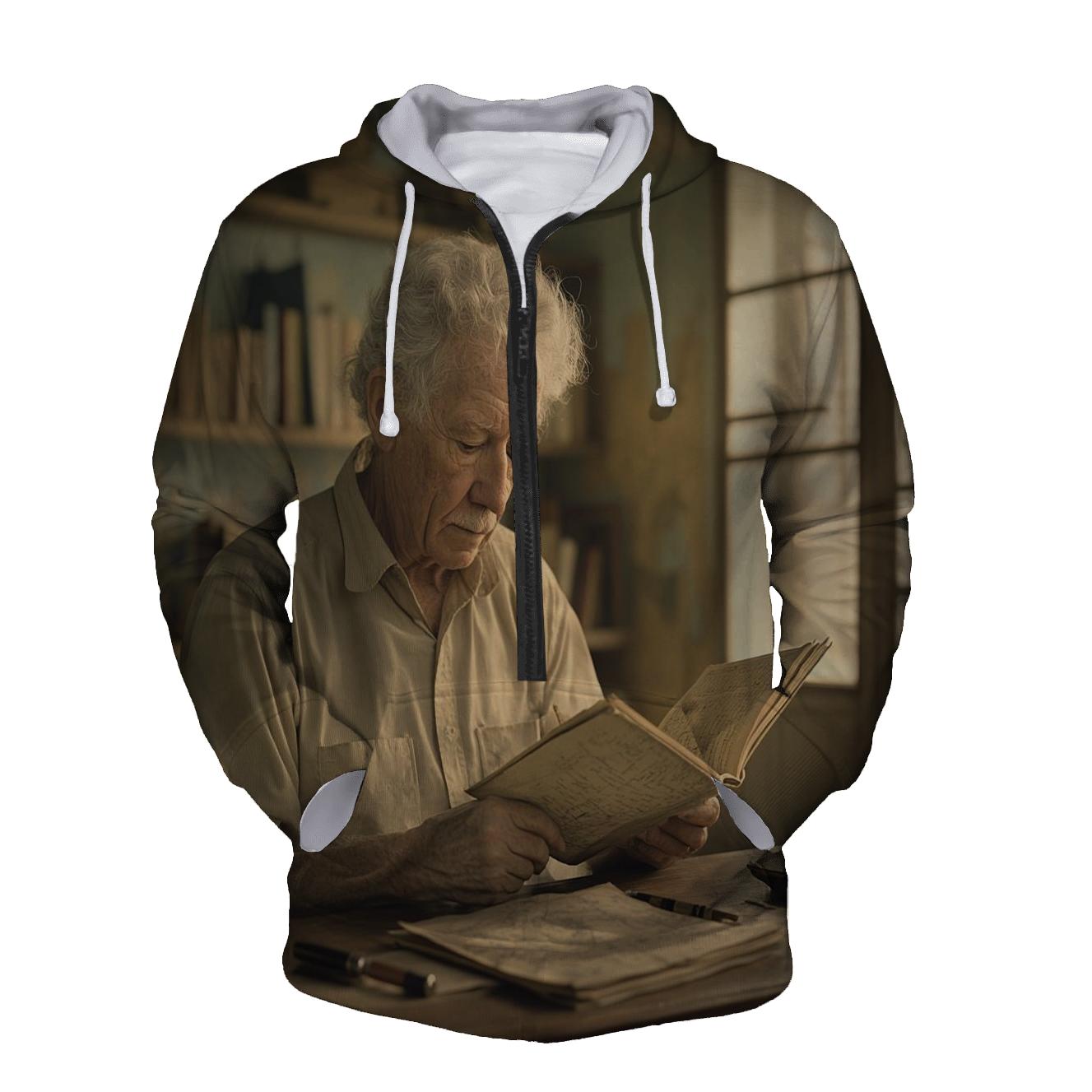 Graham Greene In Havana Study printed hoodies