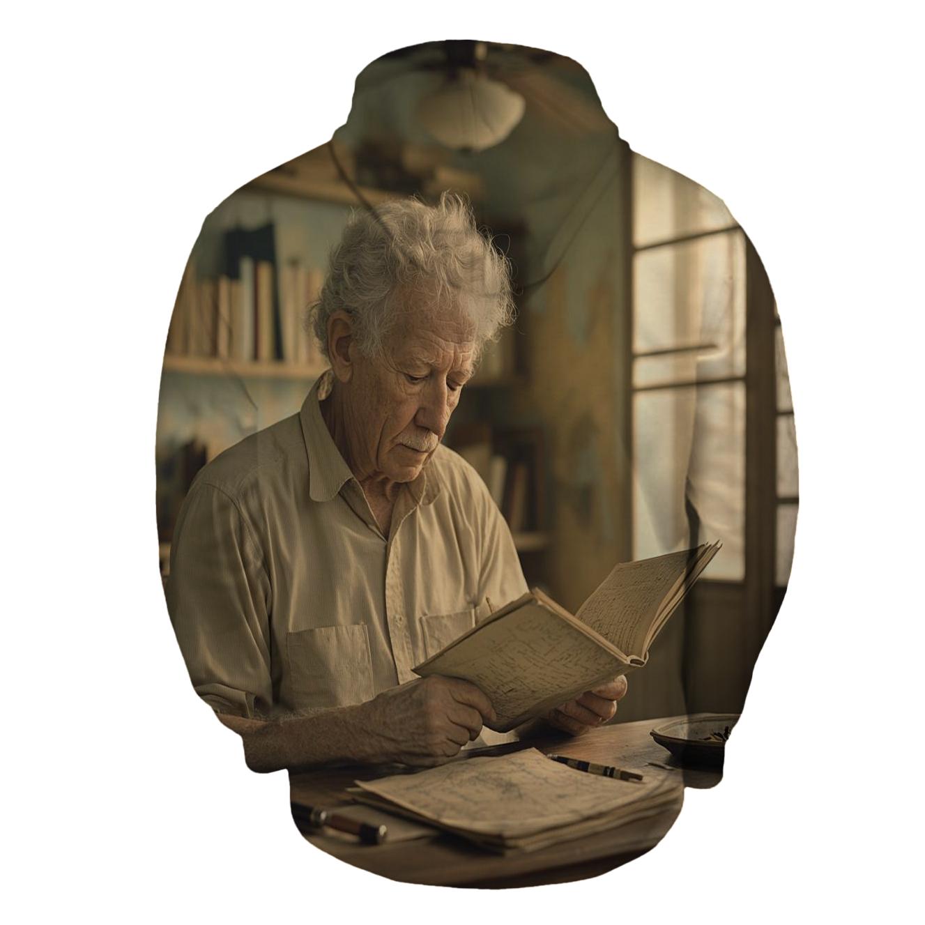 Graham Greene In Havana Study printed hoodies