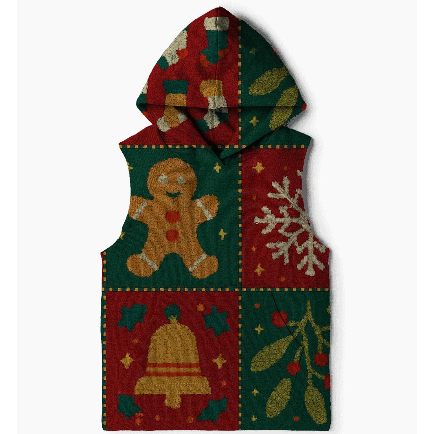 Mistletoe Mixer Patchwork Design printed hoodies