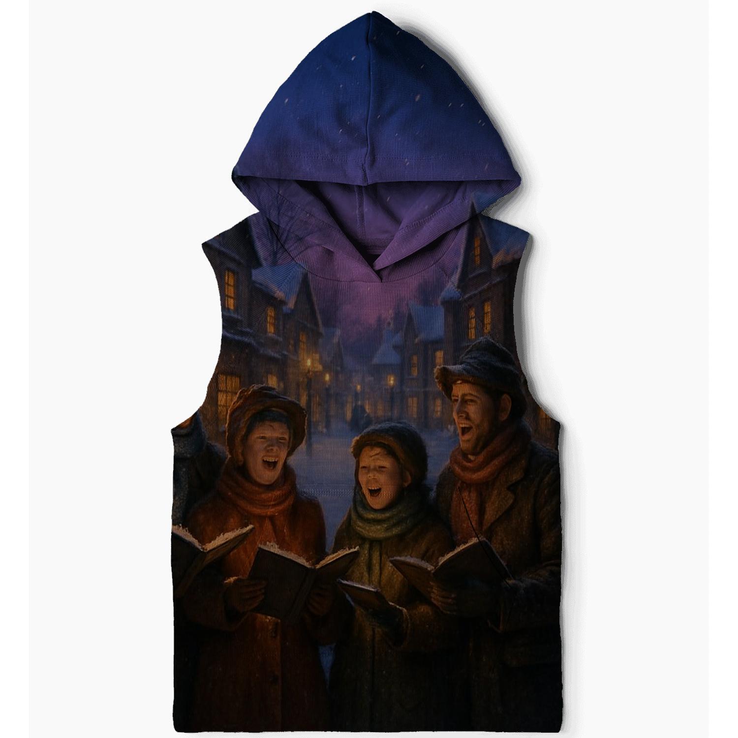 Twilight Caroling On Snowy Village Lane custom hoodies