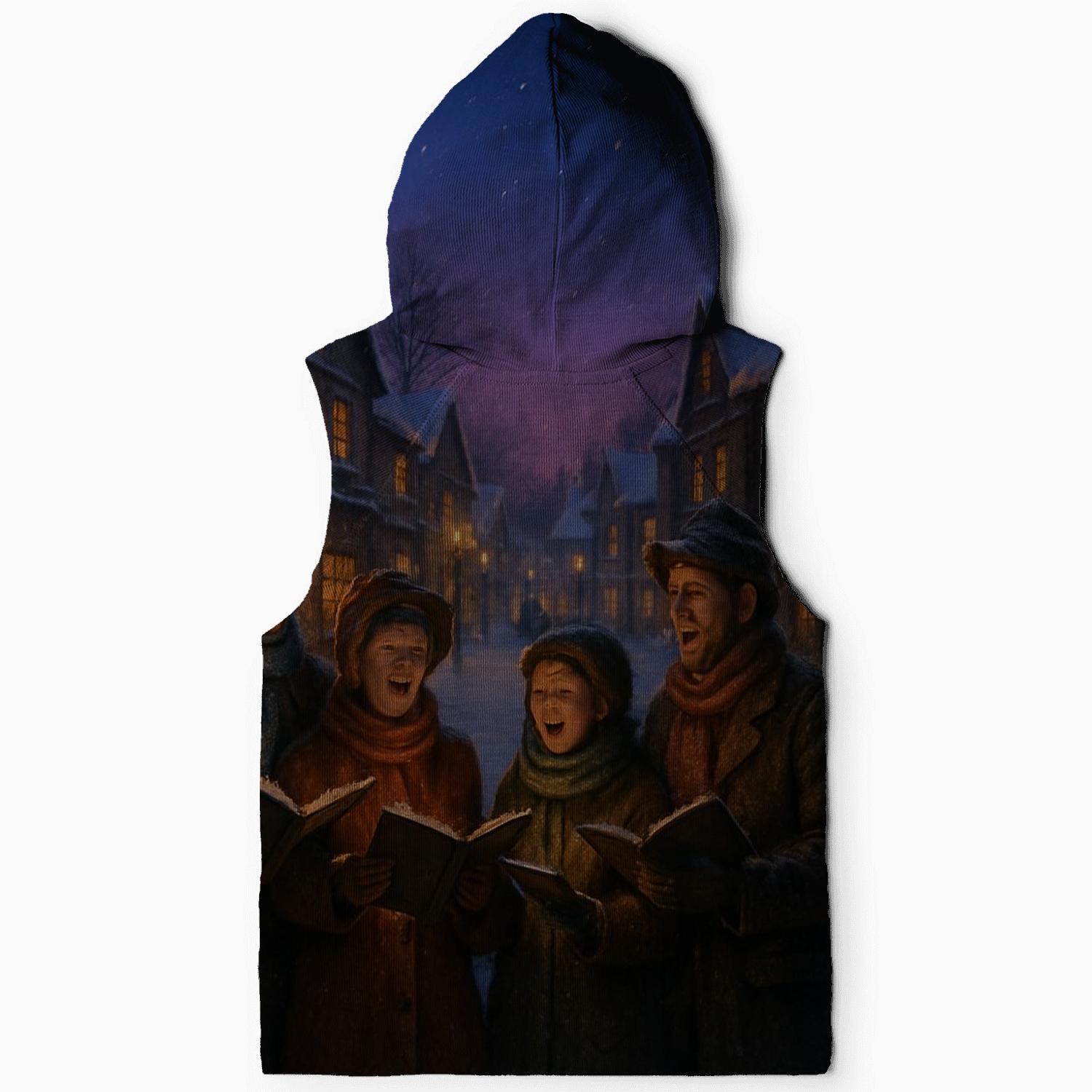 Twilight Caroling On Snowy Village Lane custom hoodies