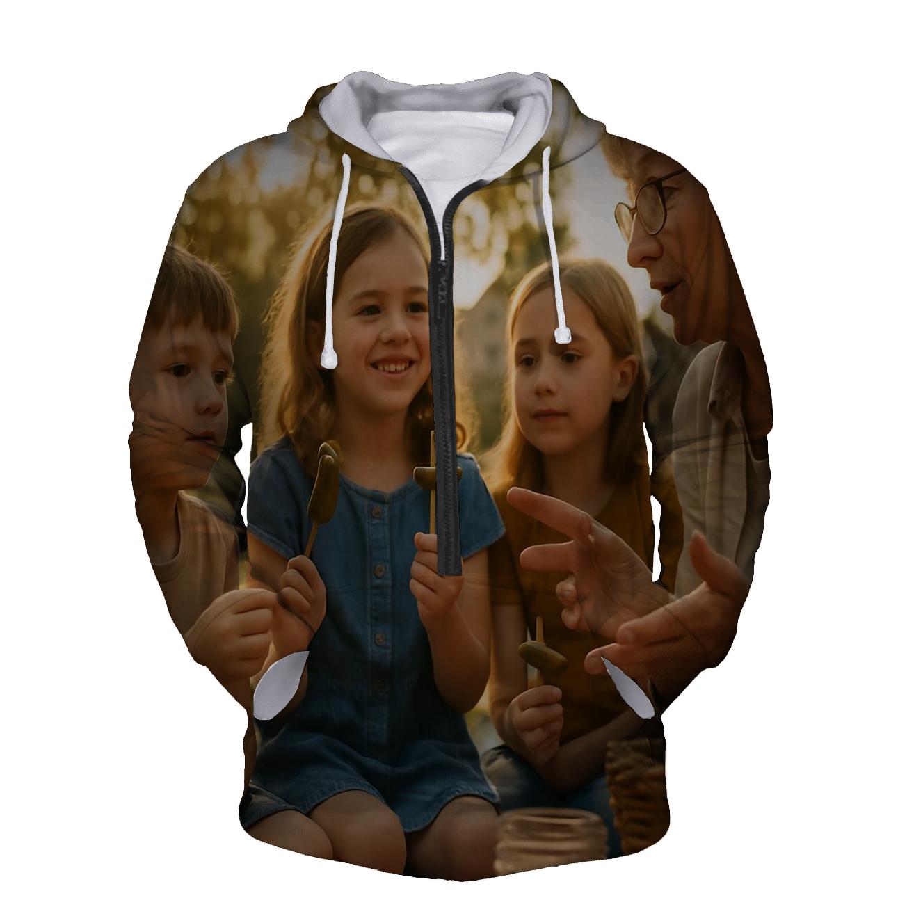 Children Tasting Cornichon At Village Picnic hoodie designs