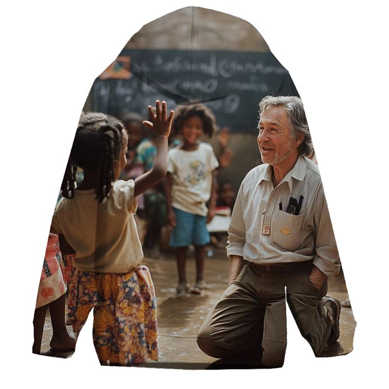 Graham Greene Visiting A Sierra Leone Classroom premium hoodies