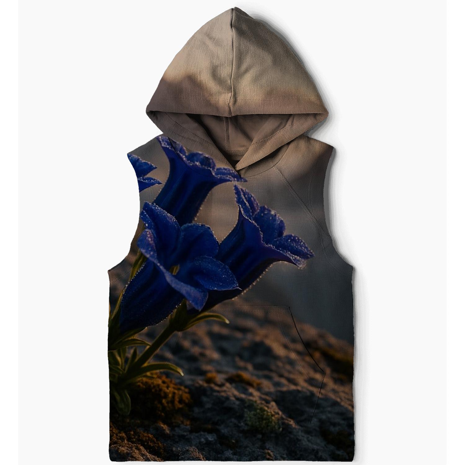 Dew Laden Alpine Gentians At Sunrise pullover hoodies