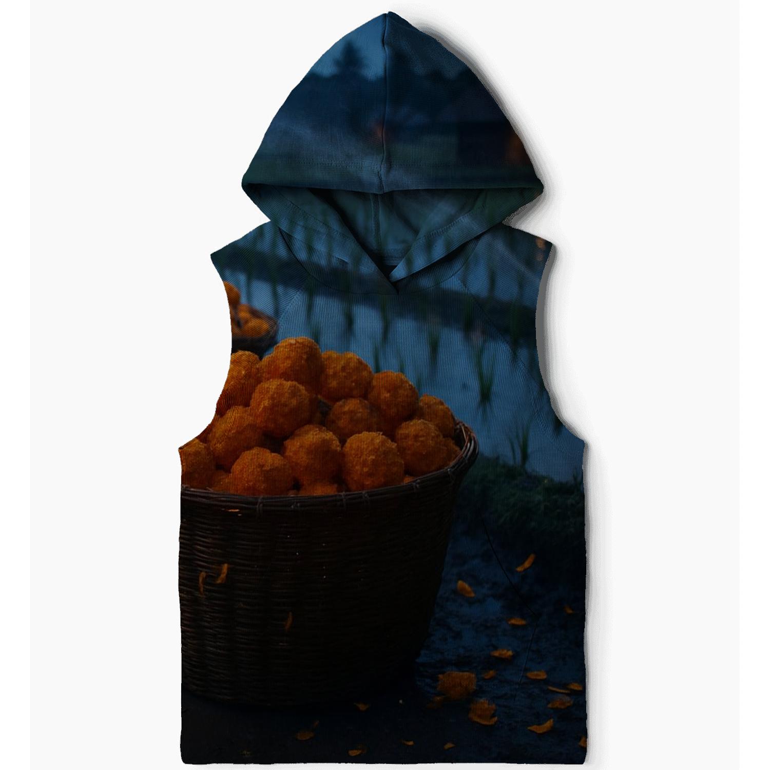 Rice Paddy Marigold Harvest At Dusk zip-up hoodies