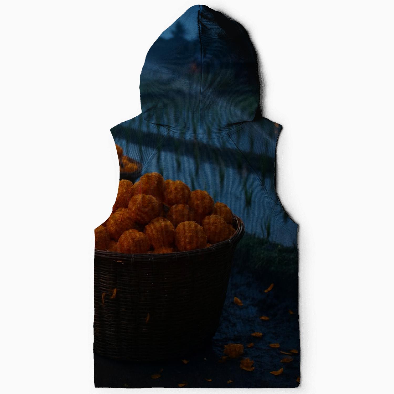 Rice Paddy Marigold Harvest At Dusk zip-up hoodies