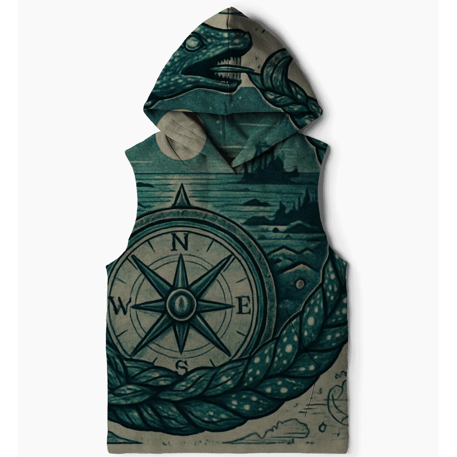 Tidebound Ouroboros Compass heavyweight hoodies