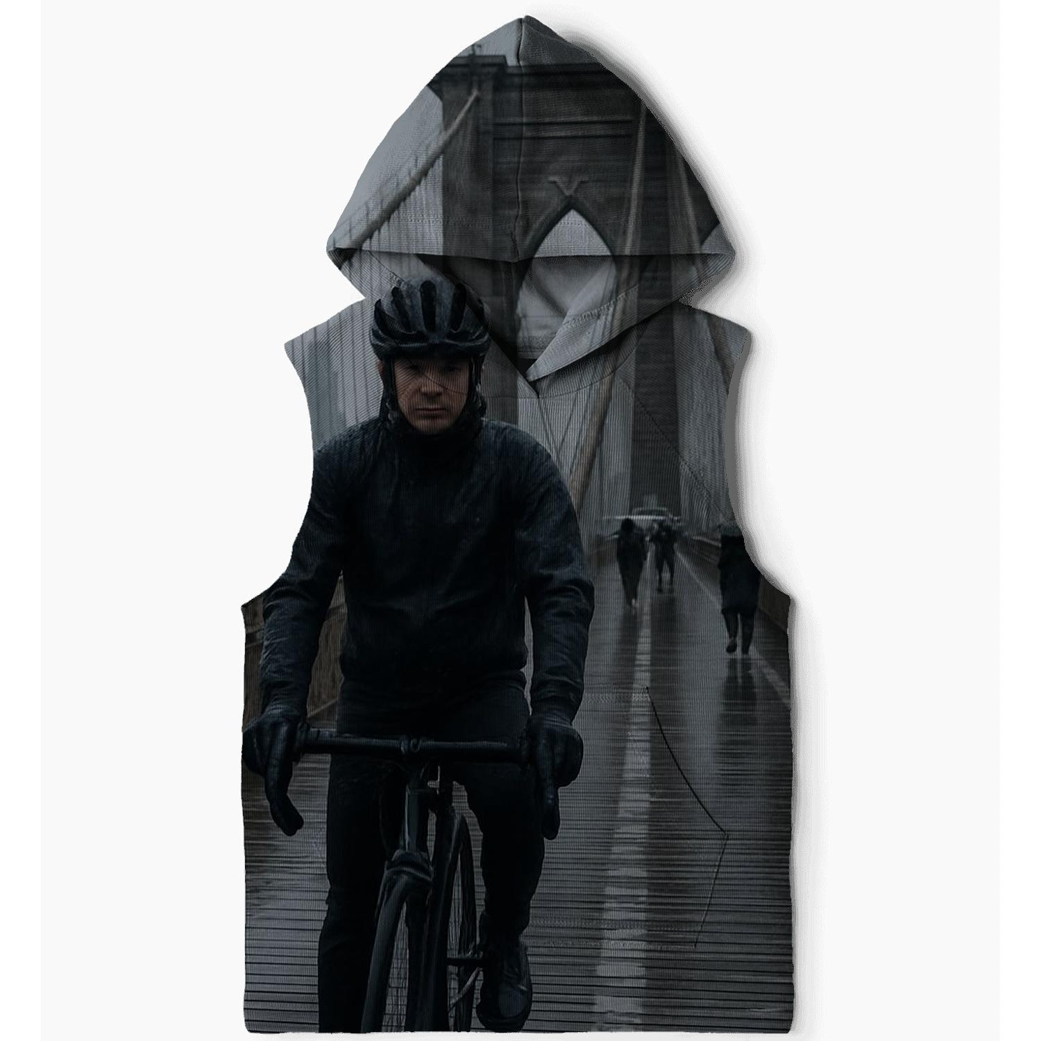 Rainwashed Brooklyn Bridge Bicycle Commute hoodie trends