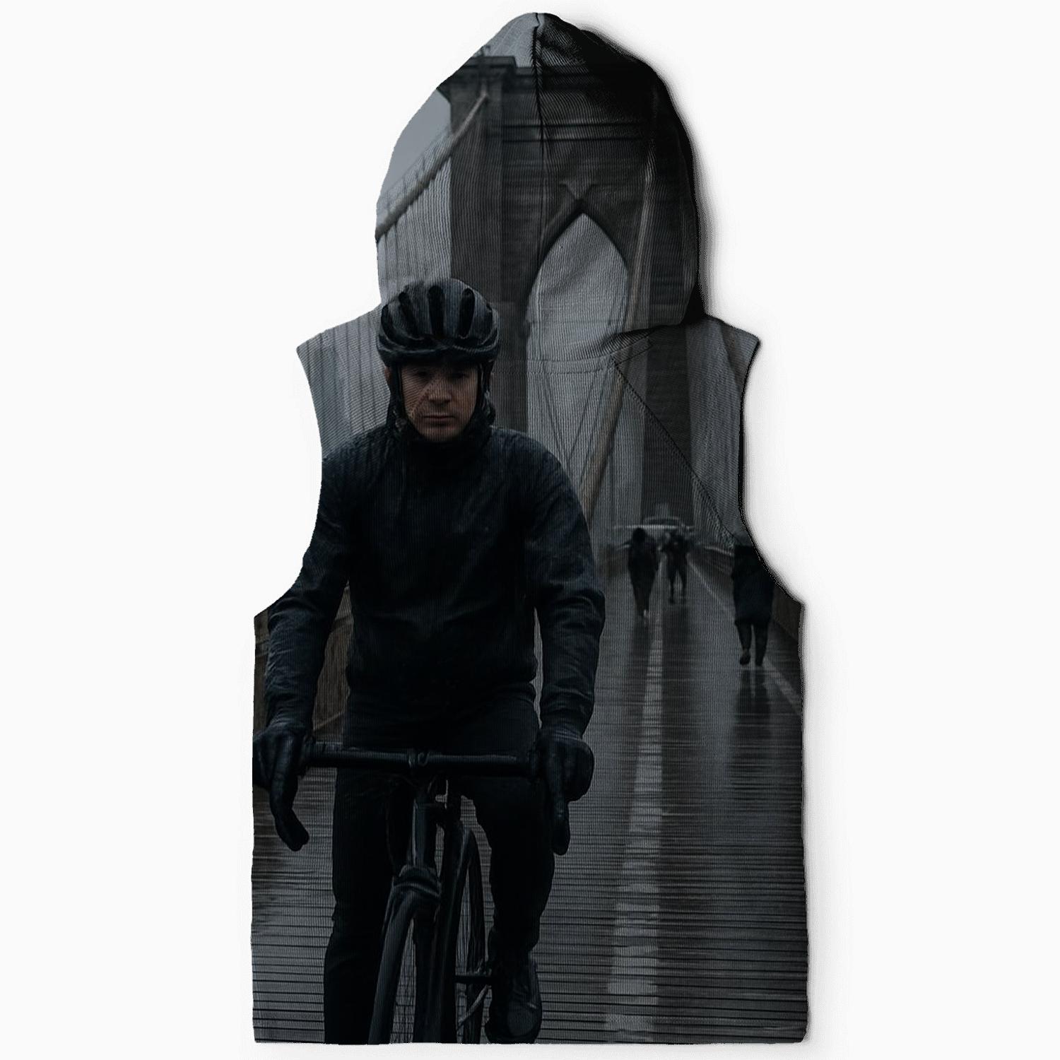 Rainwashed Brooklyn Bridge Bicycle Commute hoodie trends
