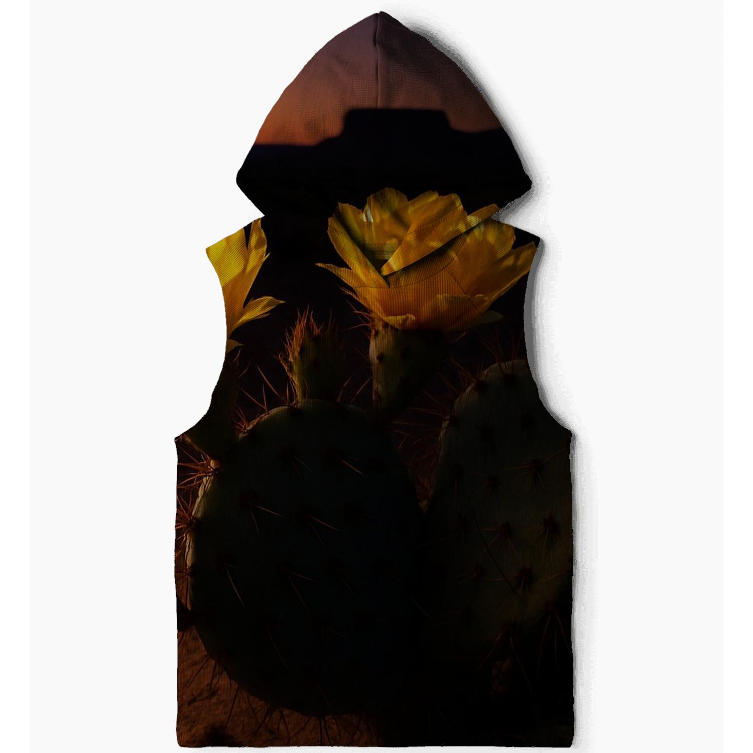 Desert Evening Bloom Of Prickly Pear Cactus heavyweight hoodies