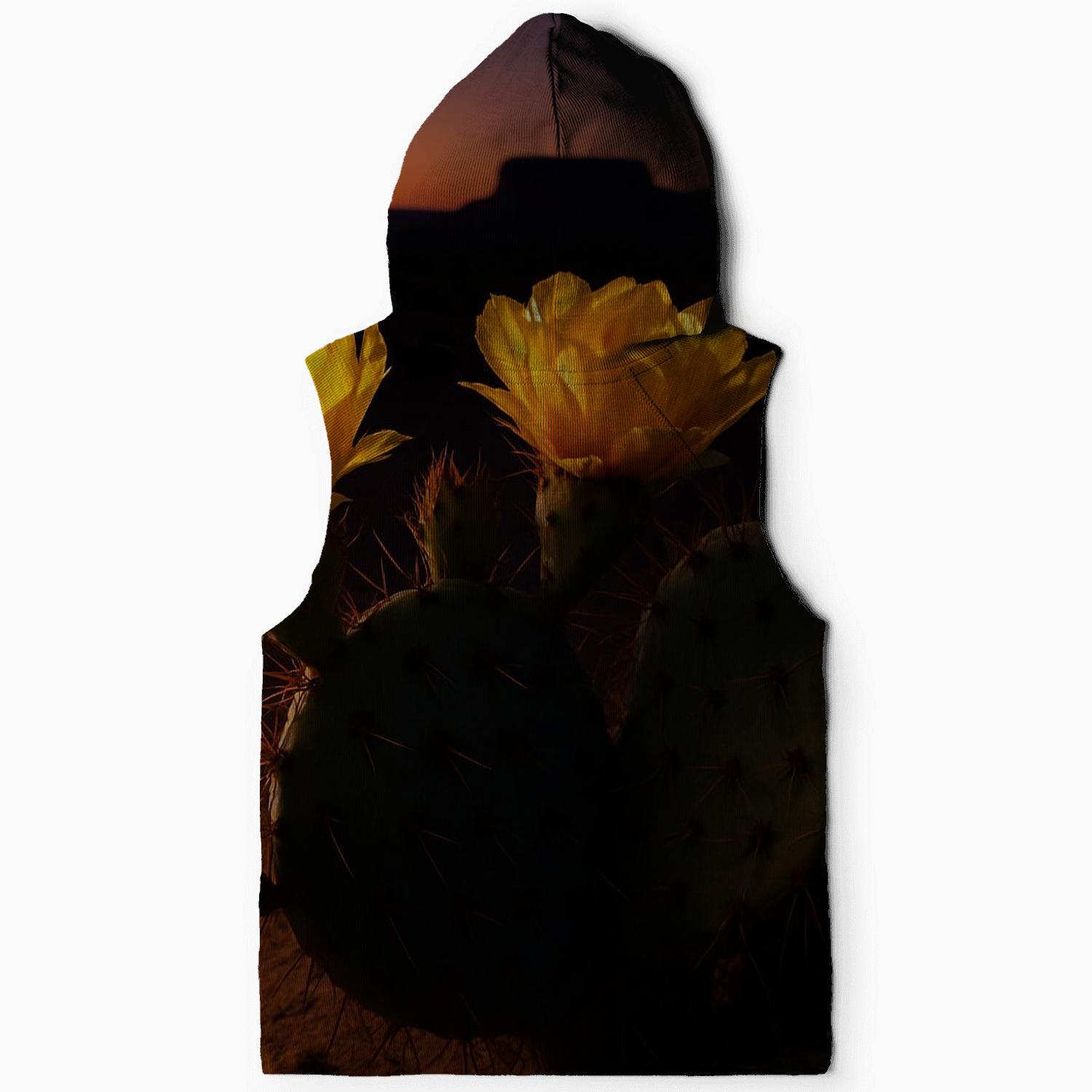 Desert Evening Bloom Of Prickly Pear Cactus heavyweight hoodies