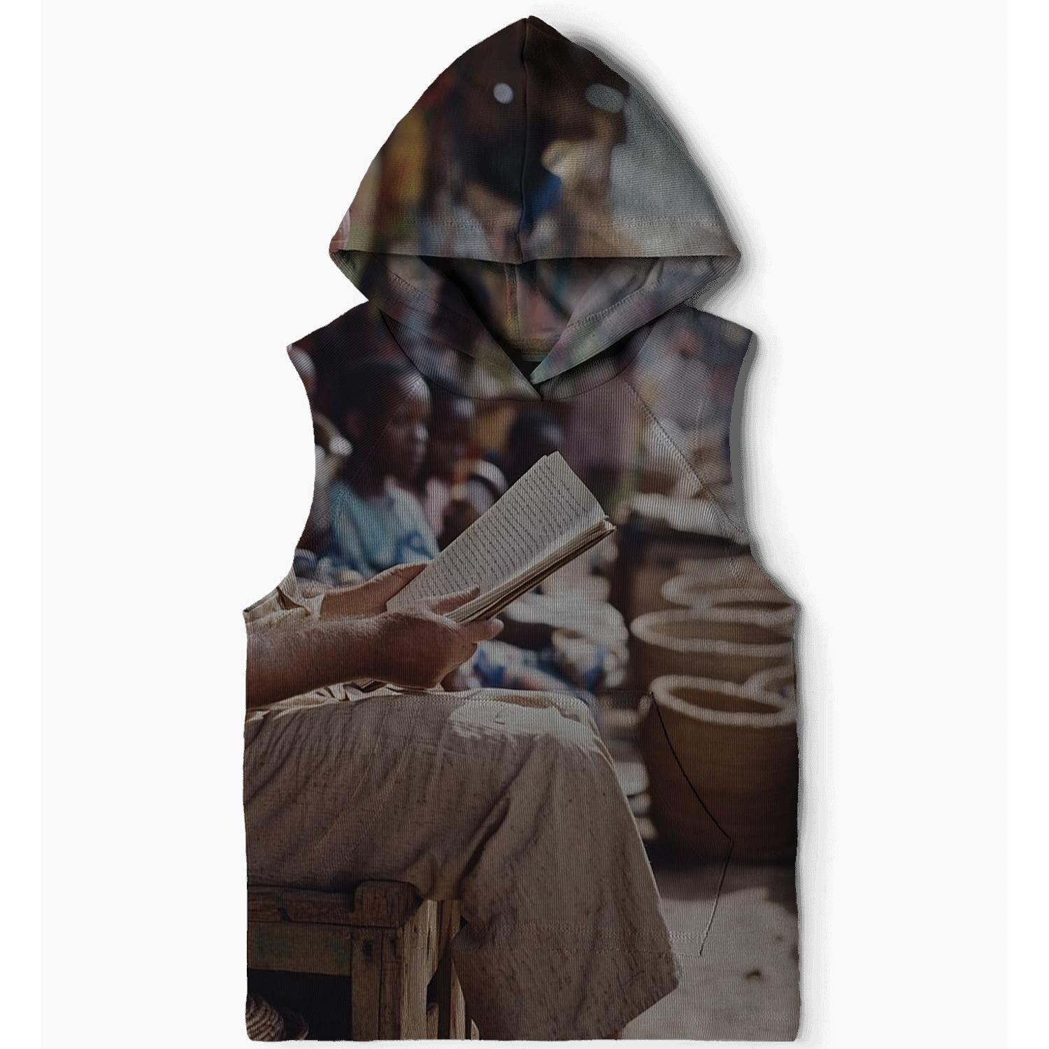 Graham Greene Reading In Lagos Market custom hoodies