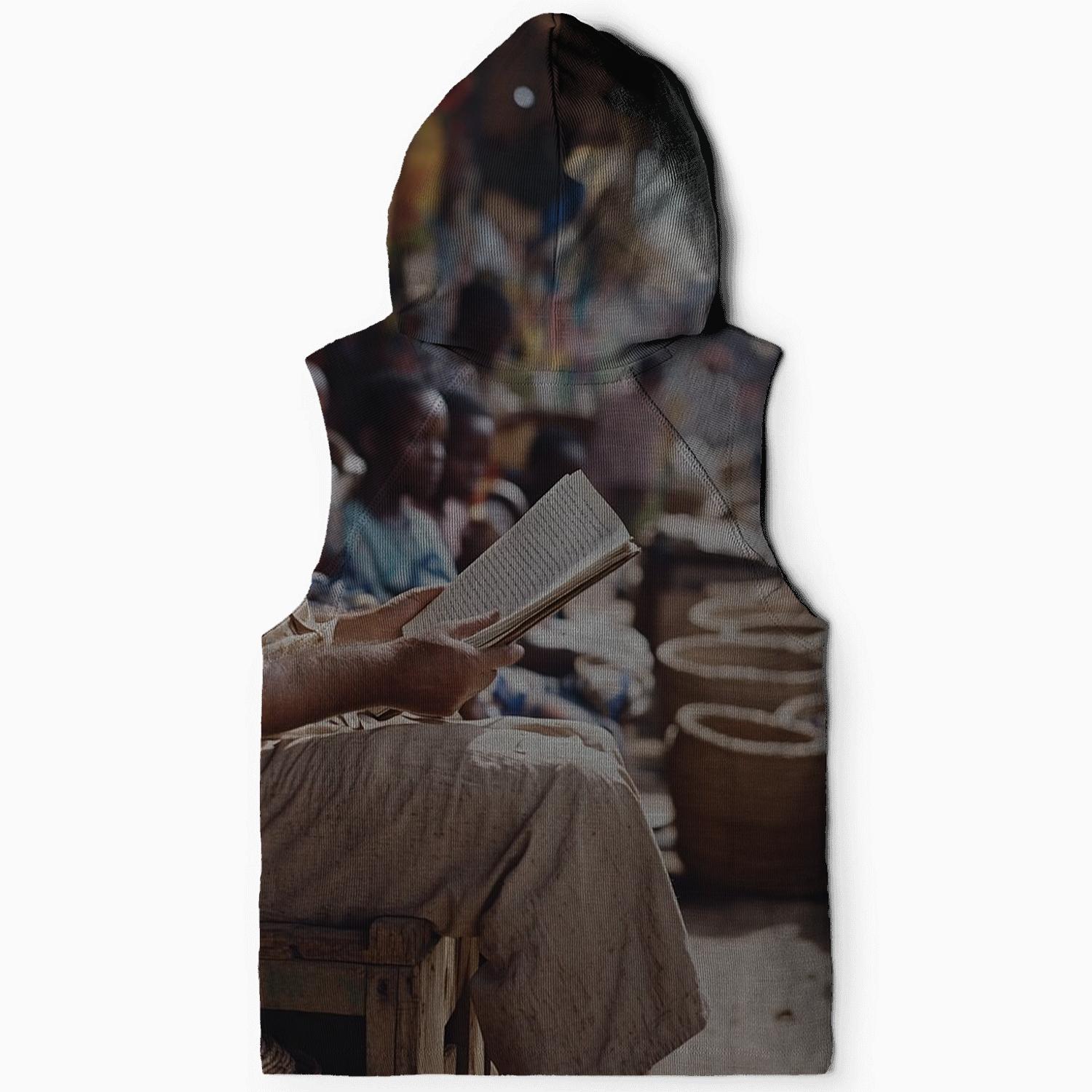 Graham Greene Reading In Lagos Market custom hoodies