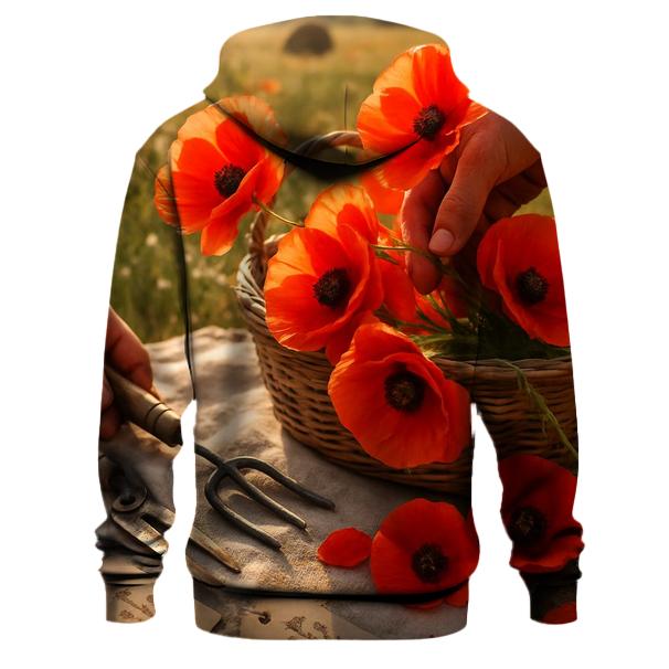 Sunlit Meadow Poppy Harvest pullover hoodies