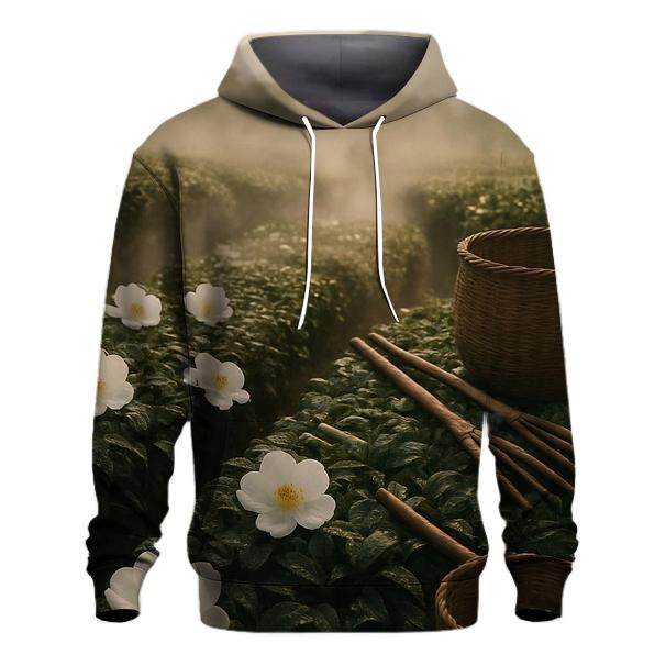 Tea Field Camellia Afternoon zip-up hoodies