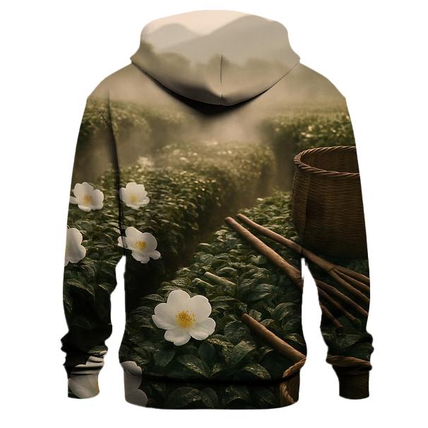 Tea Field Camellia Afternoon zip-up hoodies