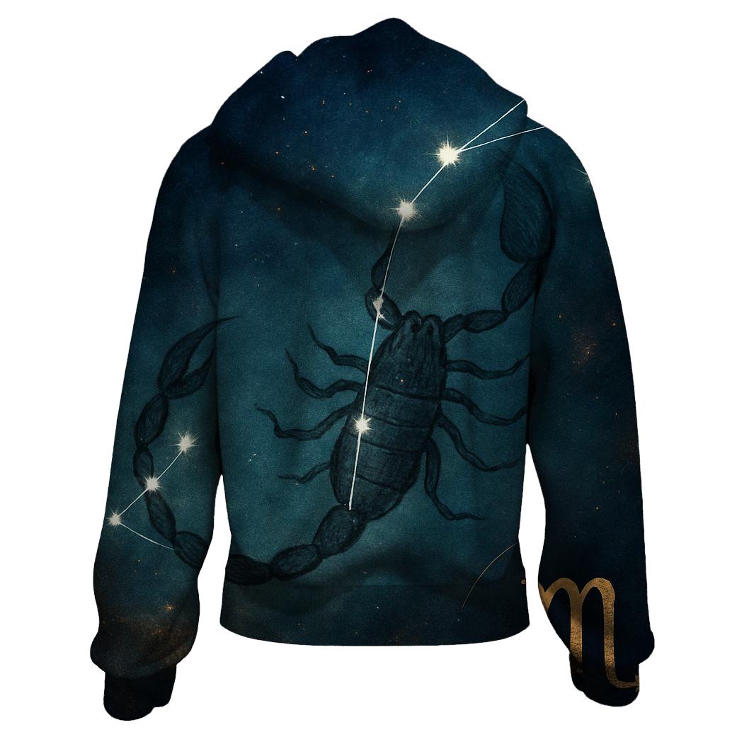 Scorpio Celestial Scorpion Map custom hoodies