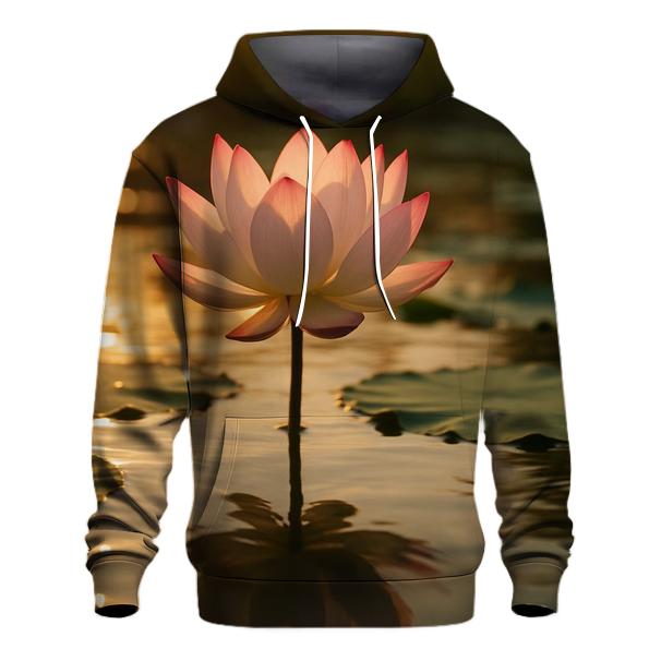 Golden Hour Lotus Reflection hoodie trends
