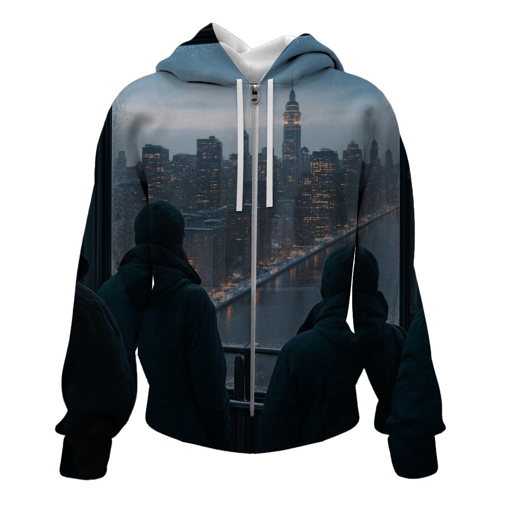 Winter Evening From Roosevelt Island Tram hoodies fashion