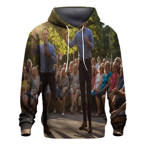 Charlie Kirk In Dialogue At A Community Event hoodie styles