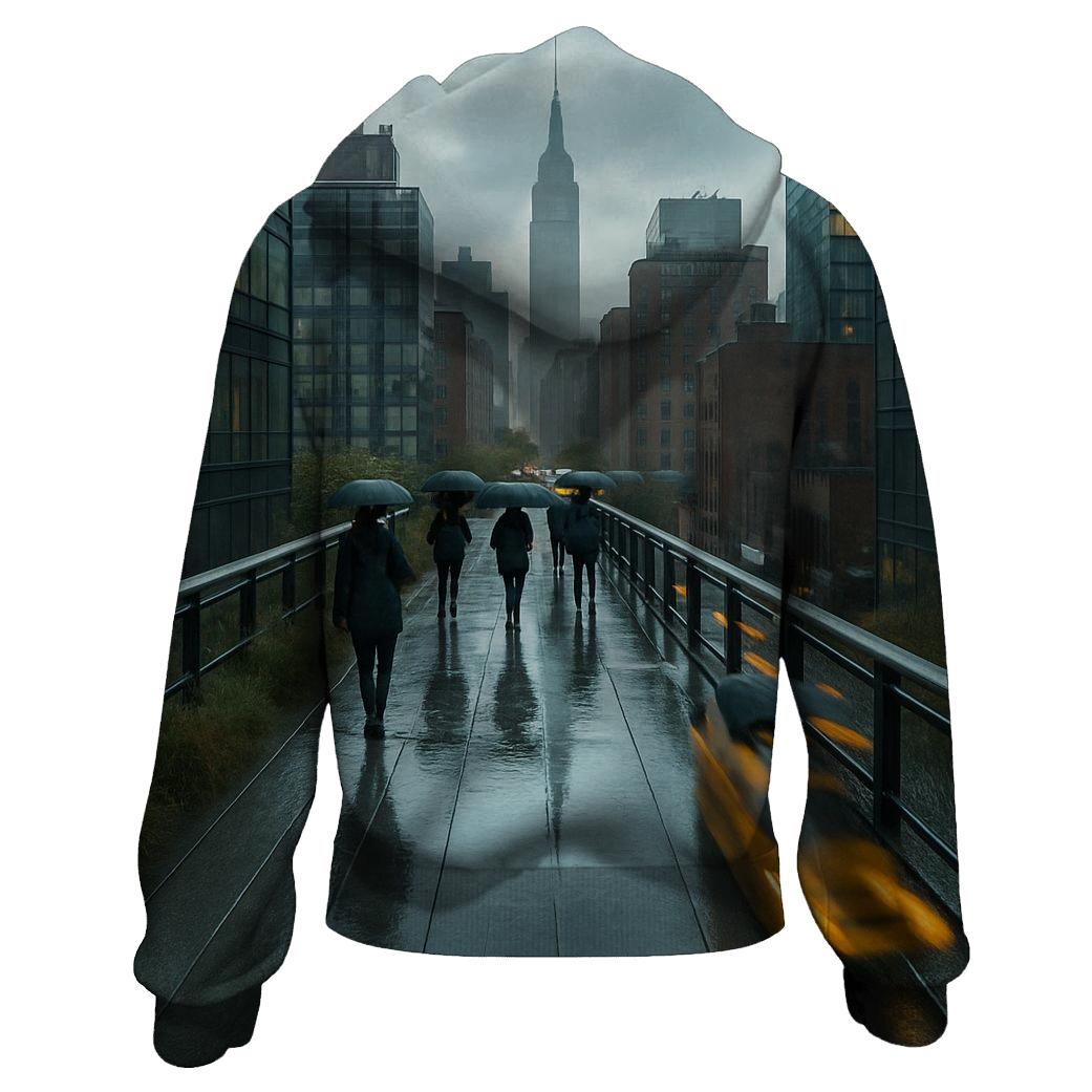 Rain Washed Midtown From The High Line heavyweight hoodies