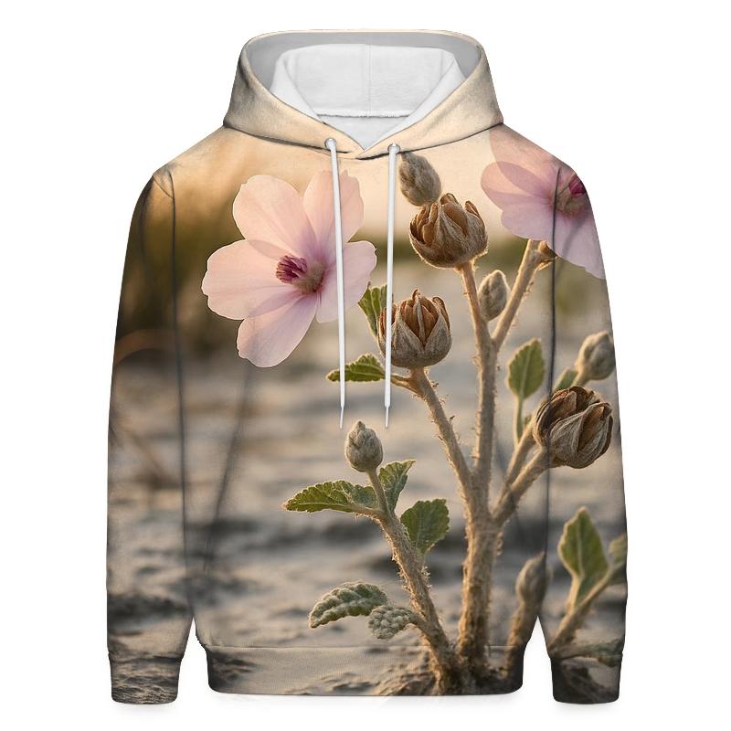 Salt Marsh Marshmallow Flower Study heavyweight hoodies